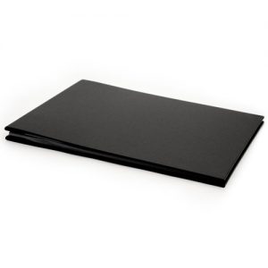 Medium Black Cloth Cover, Black Page Album - 23x32cm - 20 pages (40 sides)