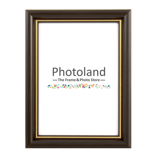 Black wooden frame, with gold stripe - A4 (29.7x21cm) size - 1.7cm wide