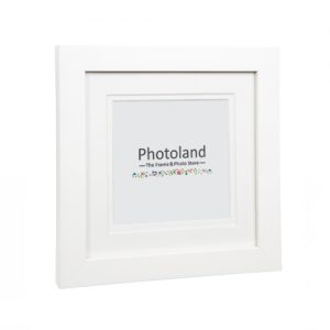 Matted square wooden frames - 4x4" (10x10cm) - 2cm wide (6 colours available)